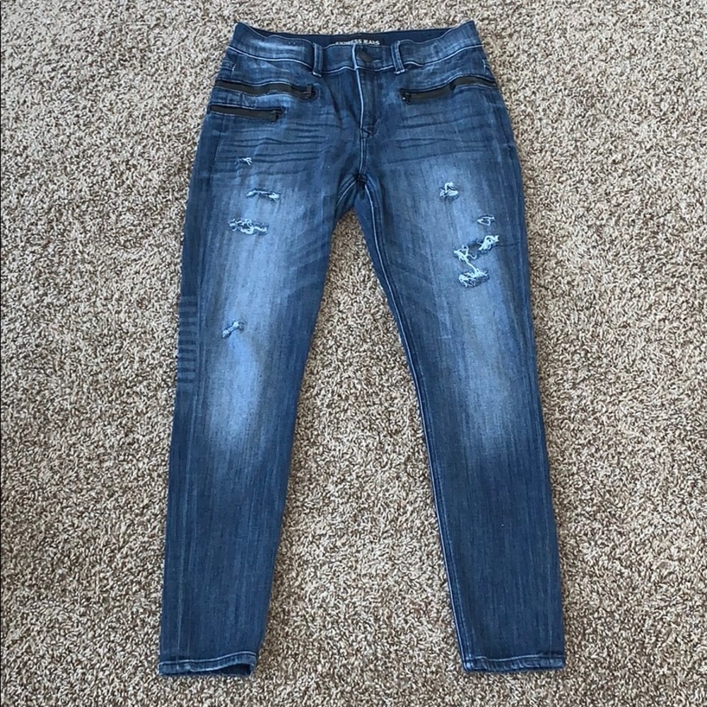 Skinny jeans dark blue wash